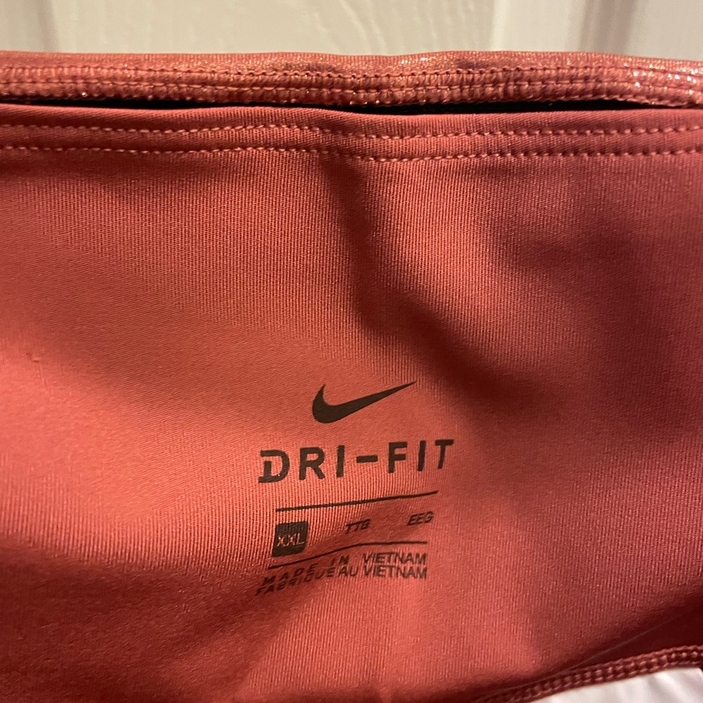 NEW Nike one icon shimmer rose gold 7/8 leggings size 2X - Picture 4 of 4